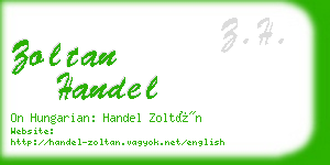 zoltan handel business card